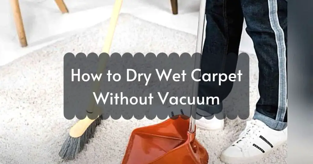 How to Dry Wet Carpet Without Vacuum