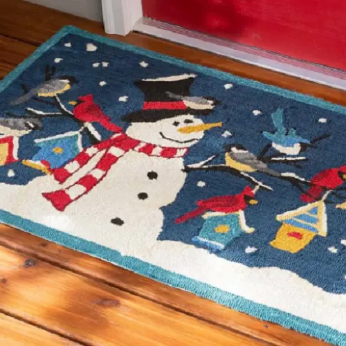 Snow Hooked Rug