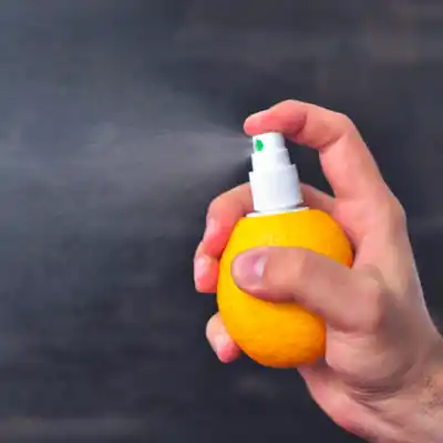 using lemon juice spray