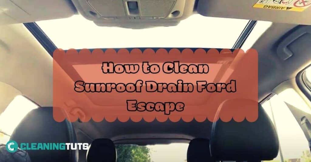 How to Clean Sunroof Drain Ford Escape