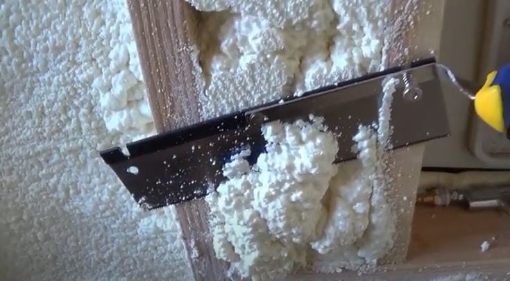 Remove Dried Expanding Foam from Plastic