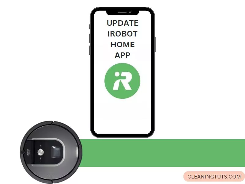 Smartphone indicating Update The iRobot HOME App