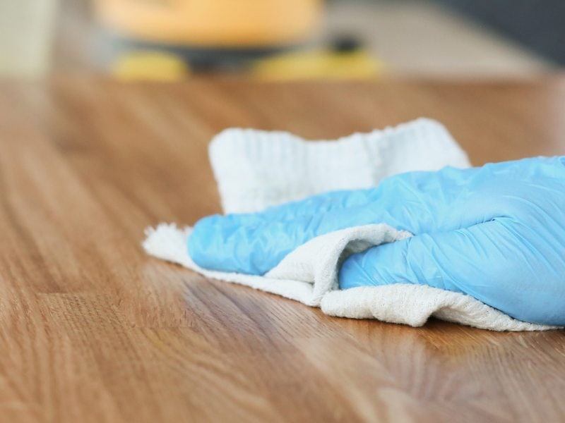 Wipe the Floor with a Cleaning Cloth