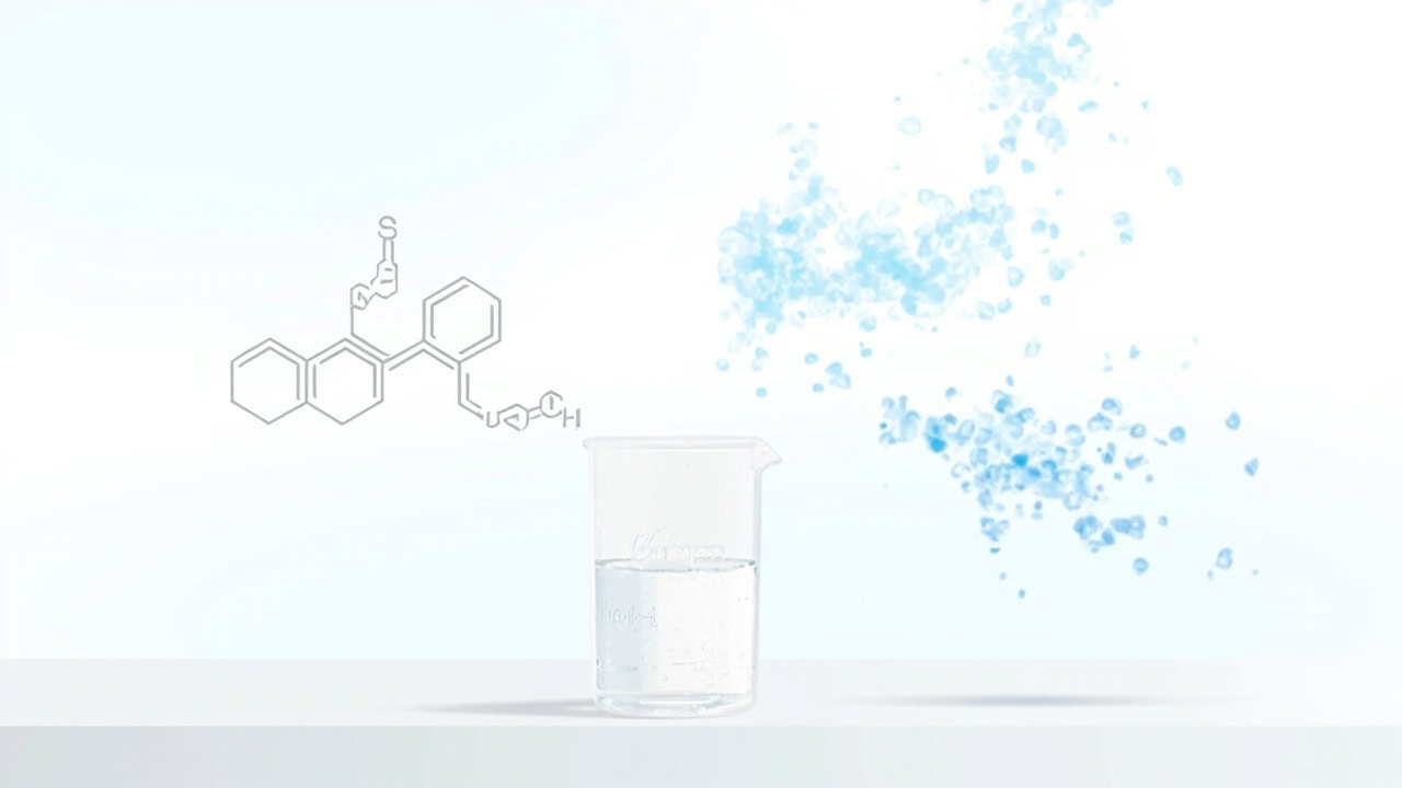 Sodium hypochlorite molecular diagram with household bleach representing oxidation chemistry